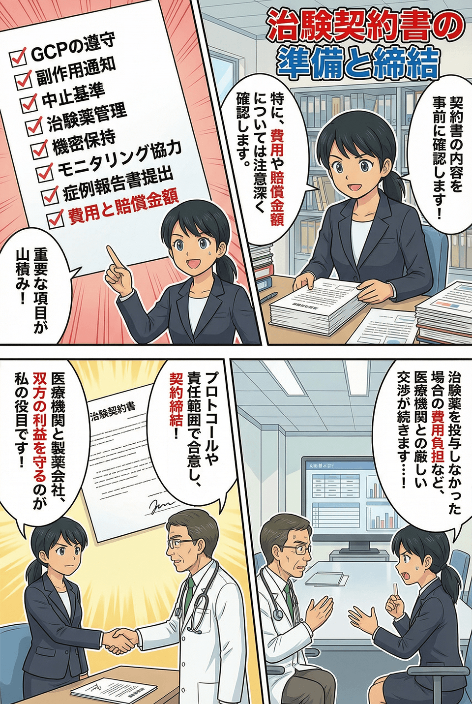 マンガでわかる治験契約書の準備と締結