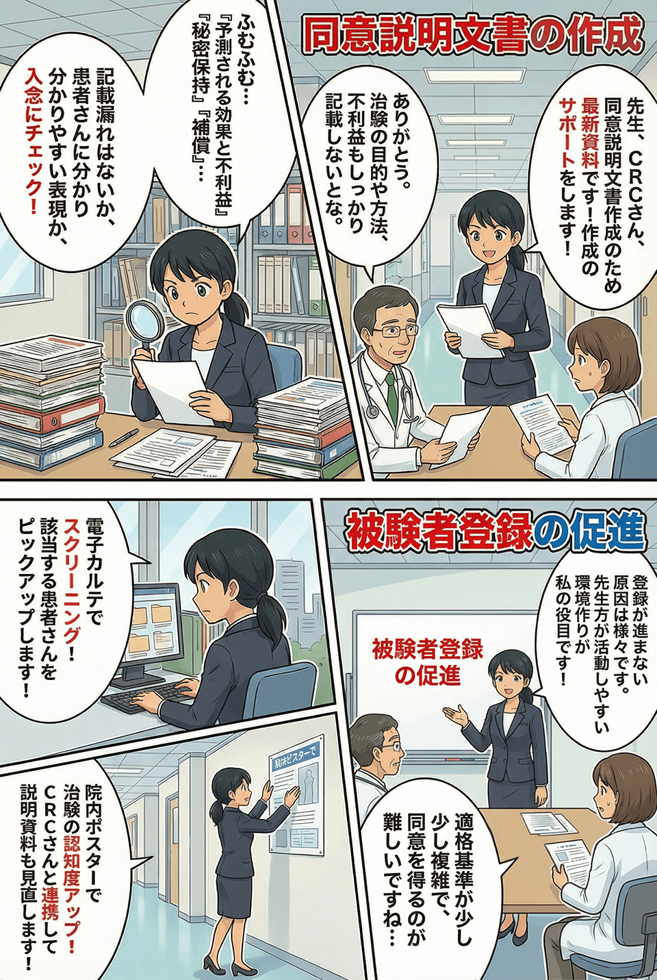 マンガでわかる同意文書の作成と被験者登録の促進