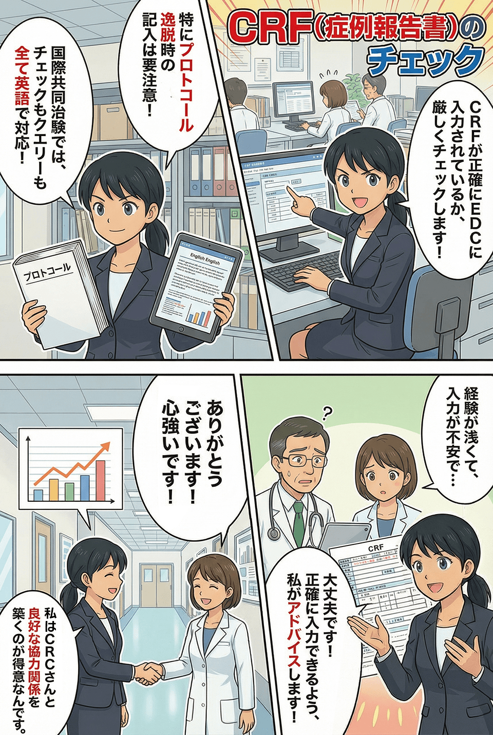 マンガでわかるCRF（症例報告書）のチェック