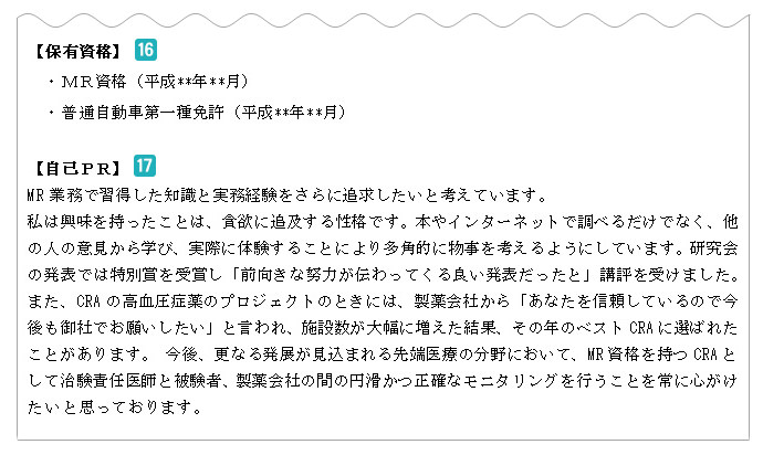 保有資格と自己PR